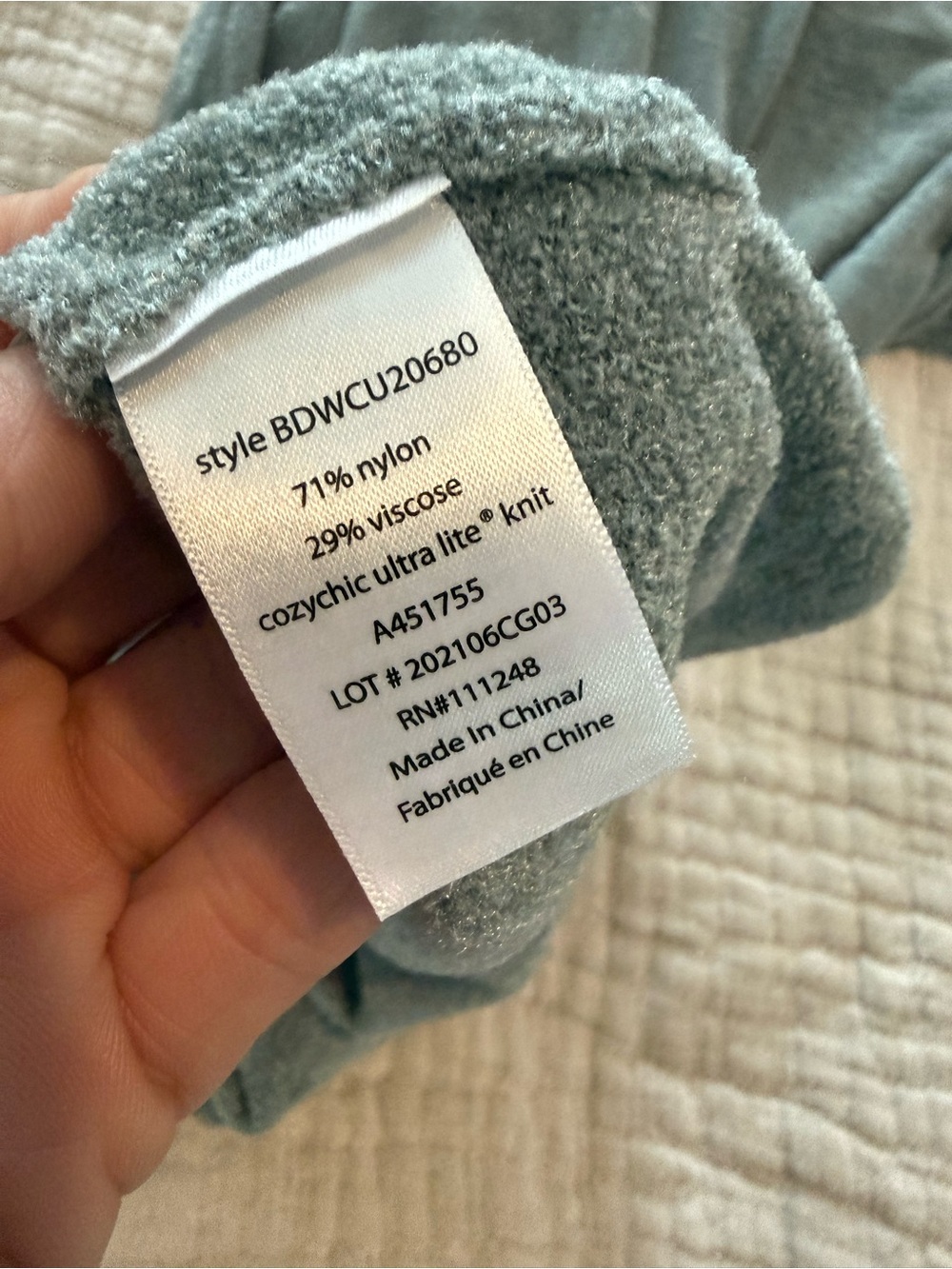 Barefoot Dreams Cozy Cowl Neck Women's Sweater - Light Teal NWT G000 - Picture 10 of 11